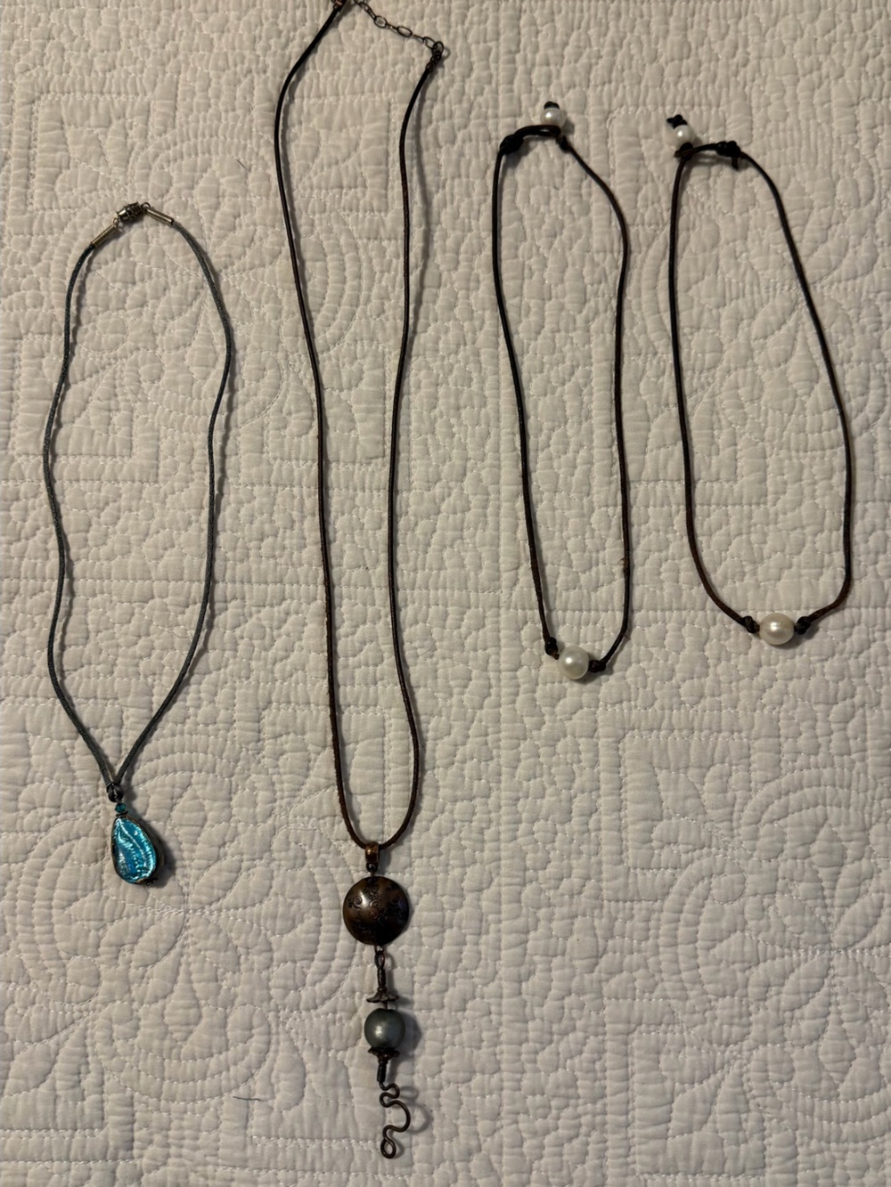 Handmade leather necklaces
